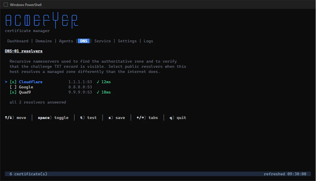 Choosing and testing public DNS servers